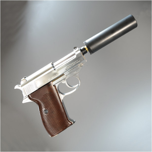 マルシン ガスガン ワルサーP38 サイレンサー シルバーABS