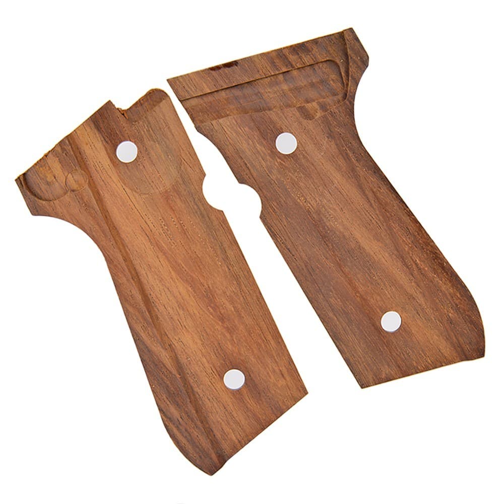 キャロムショット 木製グリップ 紫檀チェッカー マルイM9・M92F用