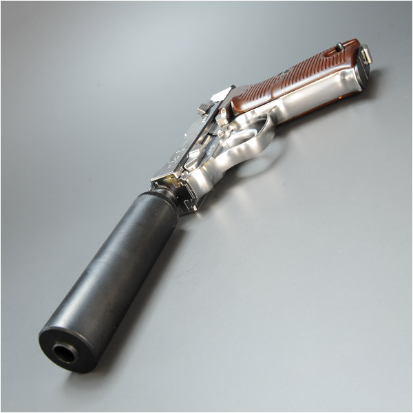 マルシン ガスガン ワルサーP38 サイレンサー シルバーABS