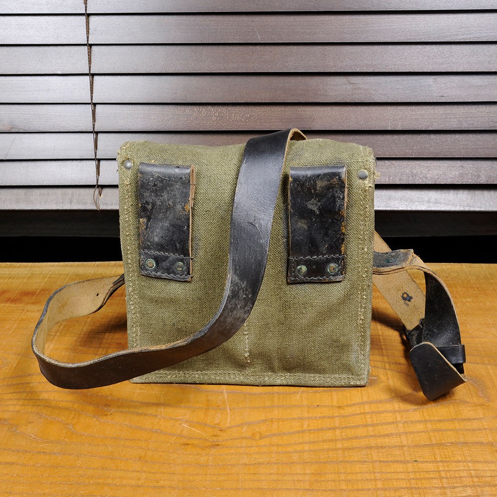 フランス軍放出品 ショルダーバッグ コットンキャンバス製 ベルト