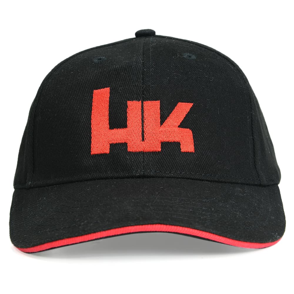 HECKLER&KOCH ベースボールキャップ 公式ロゴ入り ブラック/レッド