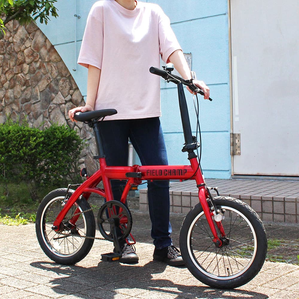 直送 代引き不可】MIMUGO 折り畳み自転車 FIELD CHAMP 16インチ ロック