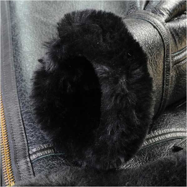 AVIREX B-3 フライトジャケット ムートン ブラック | ミリタリー