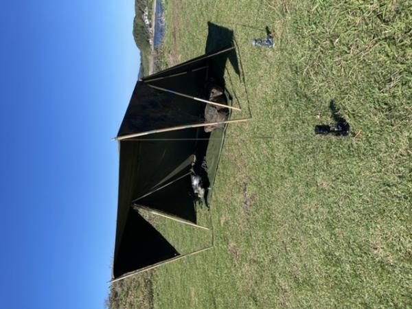 ドイツ軍放出品 テント用ポール&ペグセット 旧東ドイツ 収納袋付き