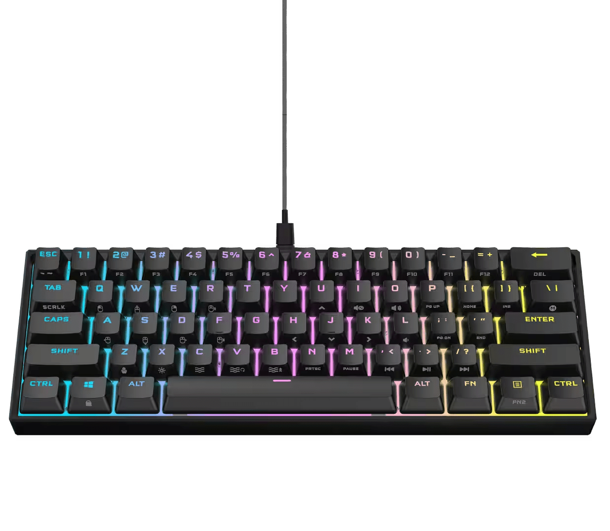 K65 RGB MINI 60% Mechanical Gaming Keyboard — CHERRY MX Red — Black