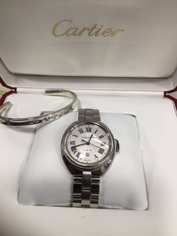 カルティエ パシャC ビッグデイト W31058M7を高価買取｜腕時計