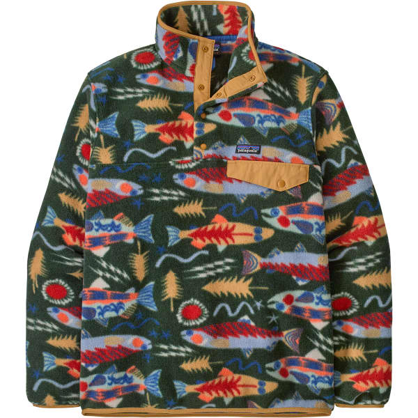 PATAGONIA M'S LW SYNCH SNAP-T P/O SALMON ENERGY: OLD GROWTH GREEN