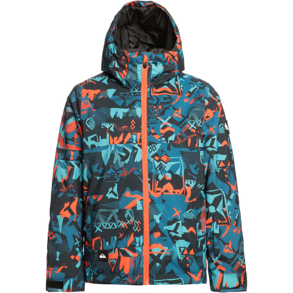 QUIKSILVER MISSION PRINTED YOUTH JK BUILDING MOUTAINS GRENADINE