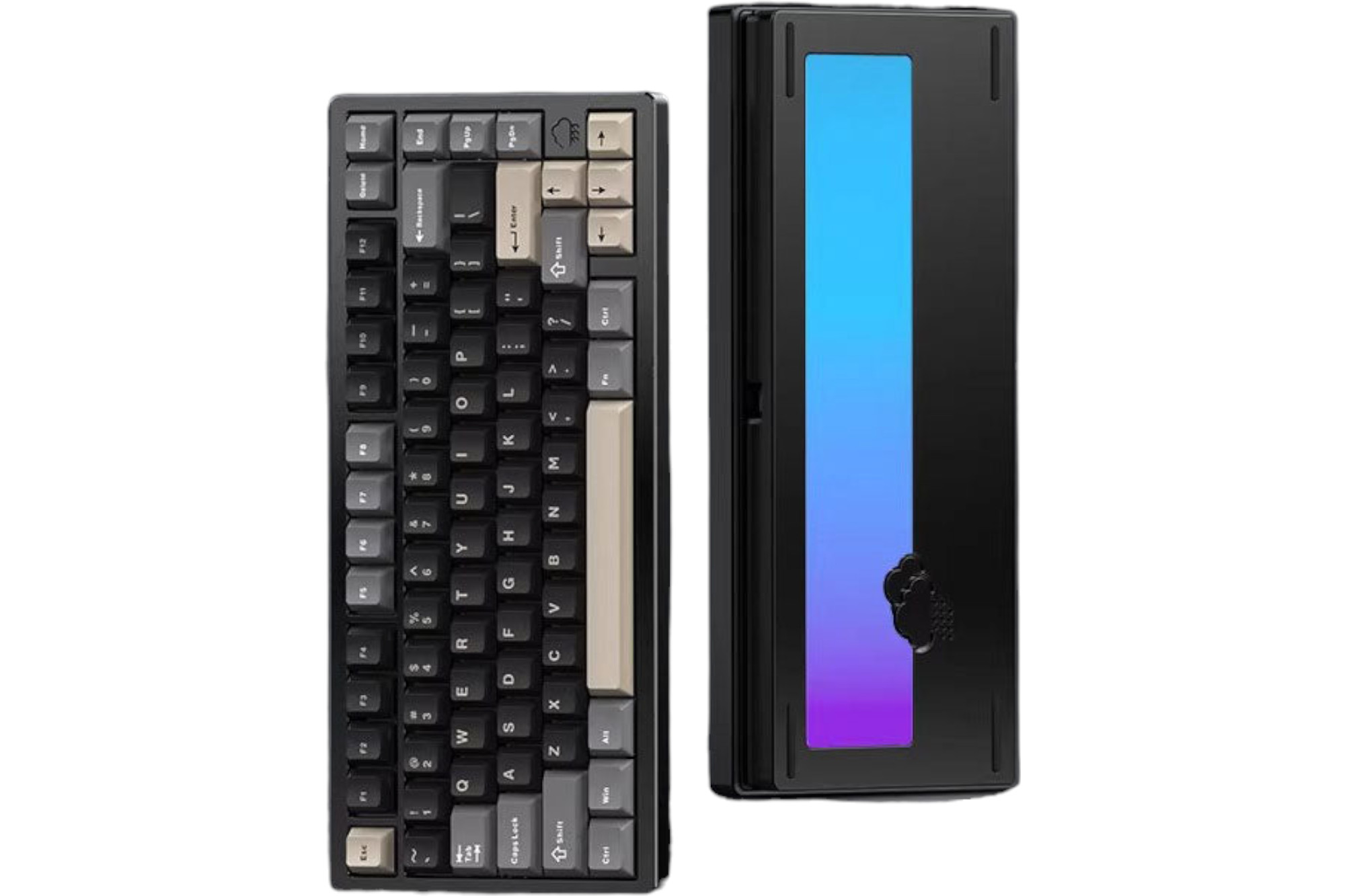 WOBKEY Rainy75 Lite - Silver Keyboard · Milktooth