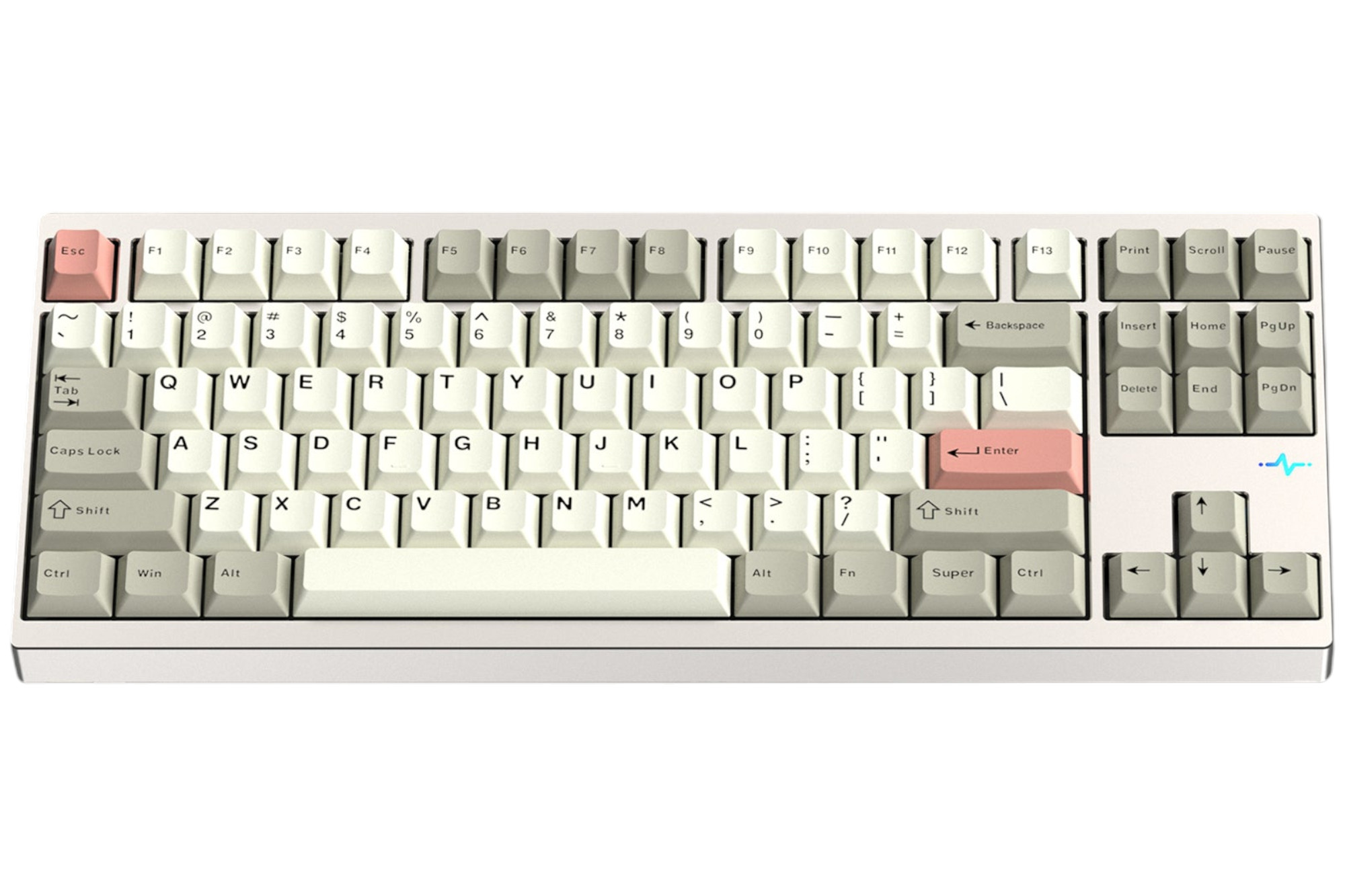 WOBKEY Rainy75 Lite - Silver Keyboard · Milktooth