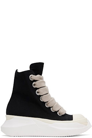 Rick Owens DRKSHDWのブラック Hollywood Jumbo Laces Abstract Sneaks