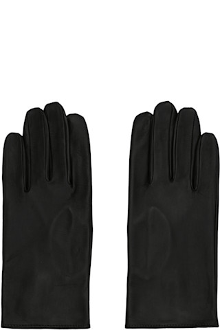 ERNEST W. BAKERのブラック レザーグローブがセール中