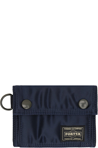 Navy Tanker Pocket Wallet by PORTER - Yoshida & Co on Sale