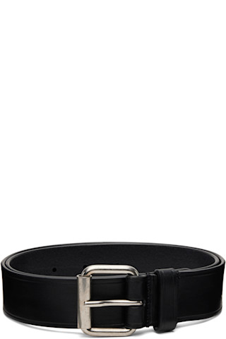 Dries Van Noten: ブラック レザーベルト | SSENSE 日本