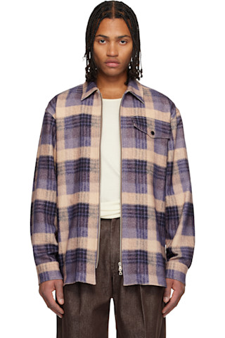 Dries Van Notenのパープル＆ピンク ウール シャツがセール中