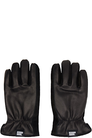 Neighborhood: ブラック ボア レザーグローブ | SSENSE 日本