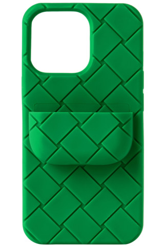 Bottega Venetaのグリーン Intreccio AirPods Pro＆iPhone 13 Pro