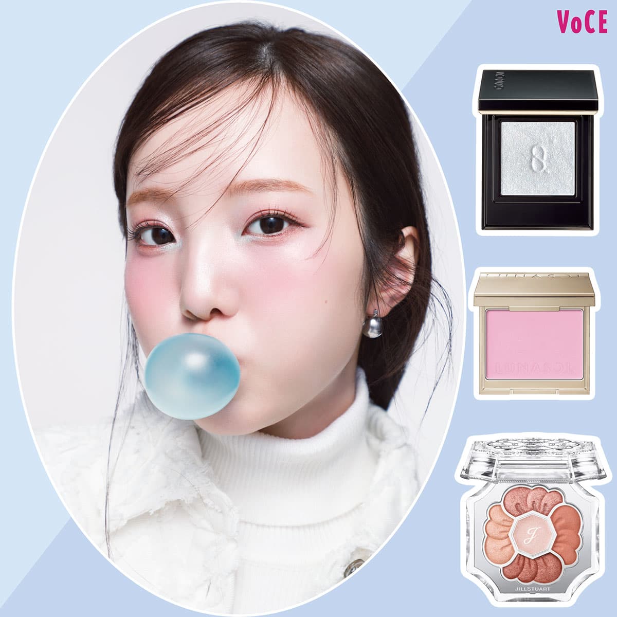 本田真凜】青みピンクとキラキラシャドウで春先取りメイク【春メイク