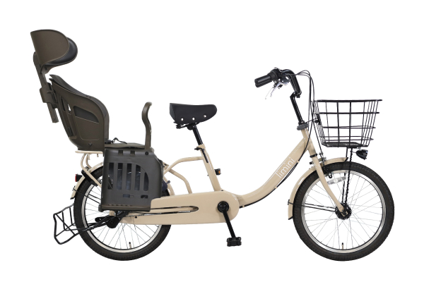ヘッドレスト付チャイルドシート搭載limini 子供乗せ自転車 20インチ
