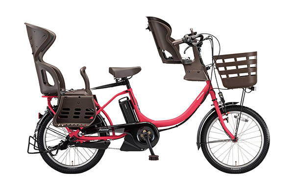 2340ブリヂストン3人乗り対応20インチ子供乗せ電動アシスト自転車 ☆53