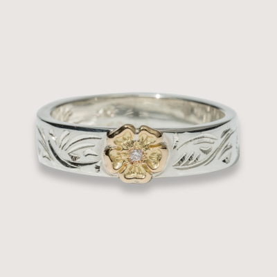 ORDER ITEM］LoLo by TADY ロロバイタディ平打ちリングSV唐草K18ローズ