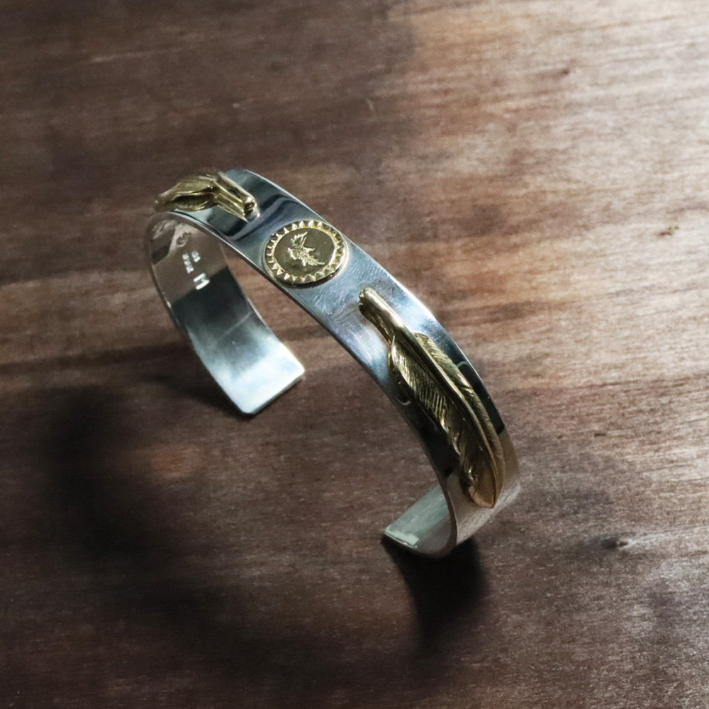 TADY&KING[ORDER ITEM]平打ちバングルK18イーグル&ダブルK18Sフェザー