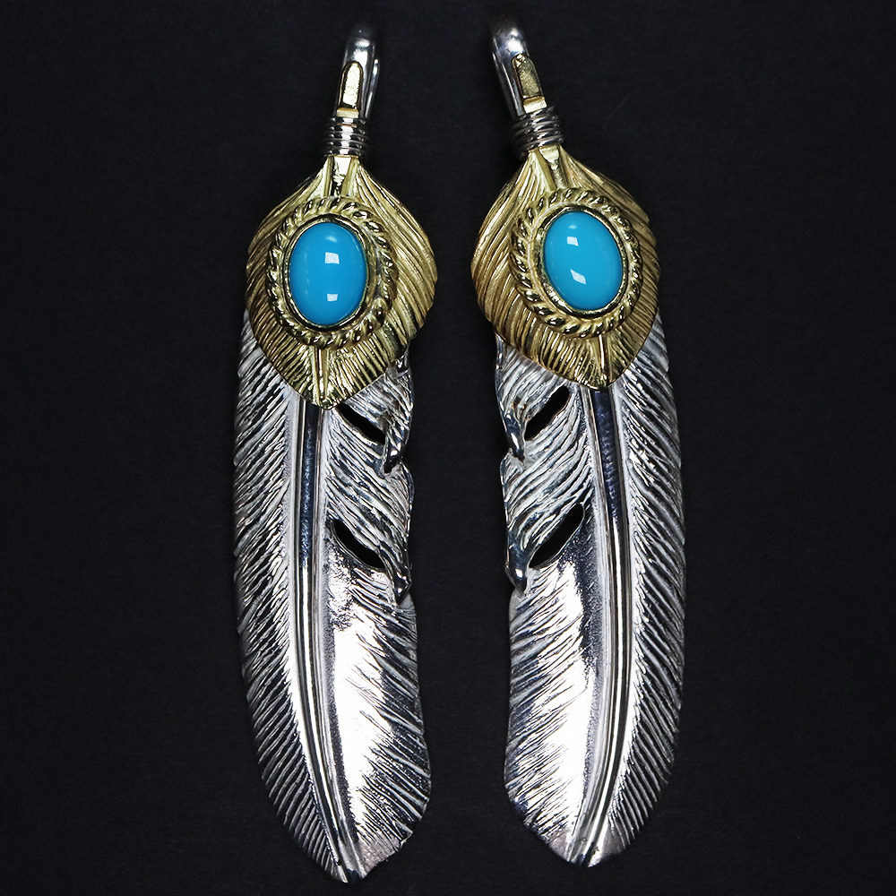 TADY&KING特大ハートK18フェザー金縄ターコイズ ALL ITEM TADY＆KING