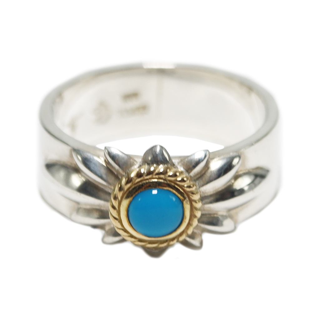 TADY&KING平打ちリングリリーSV 金縄ターコイズ Ring TADY＆KING