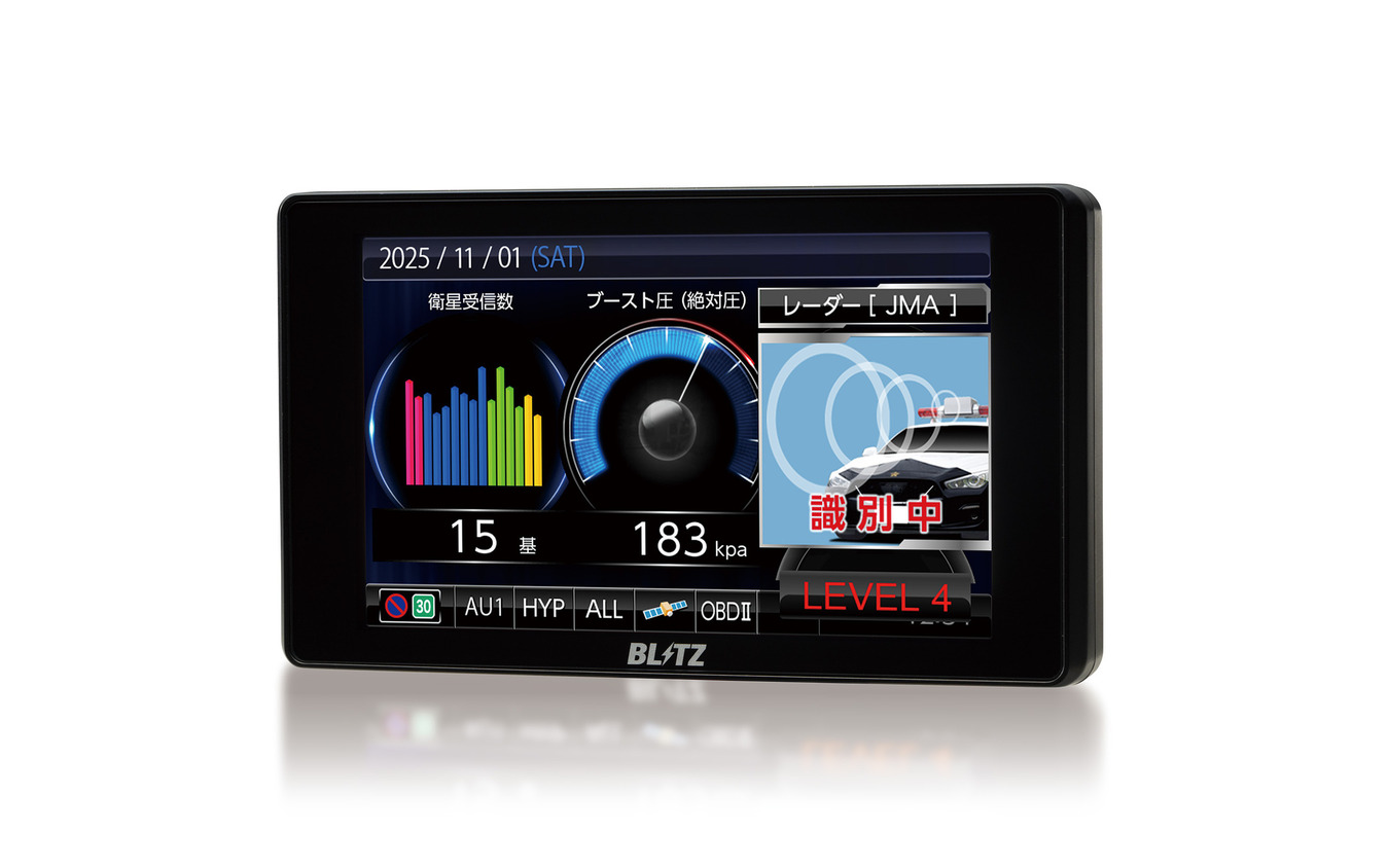 無線LAN内蔵＆業界最大4.0インチ、ブリッツのレーザー＆レーダー探知機