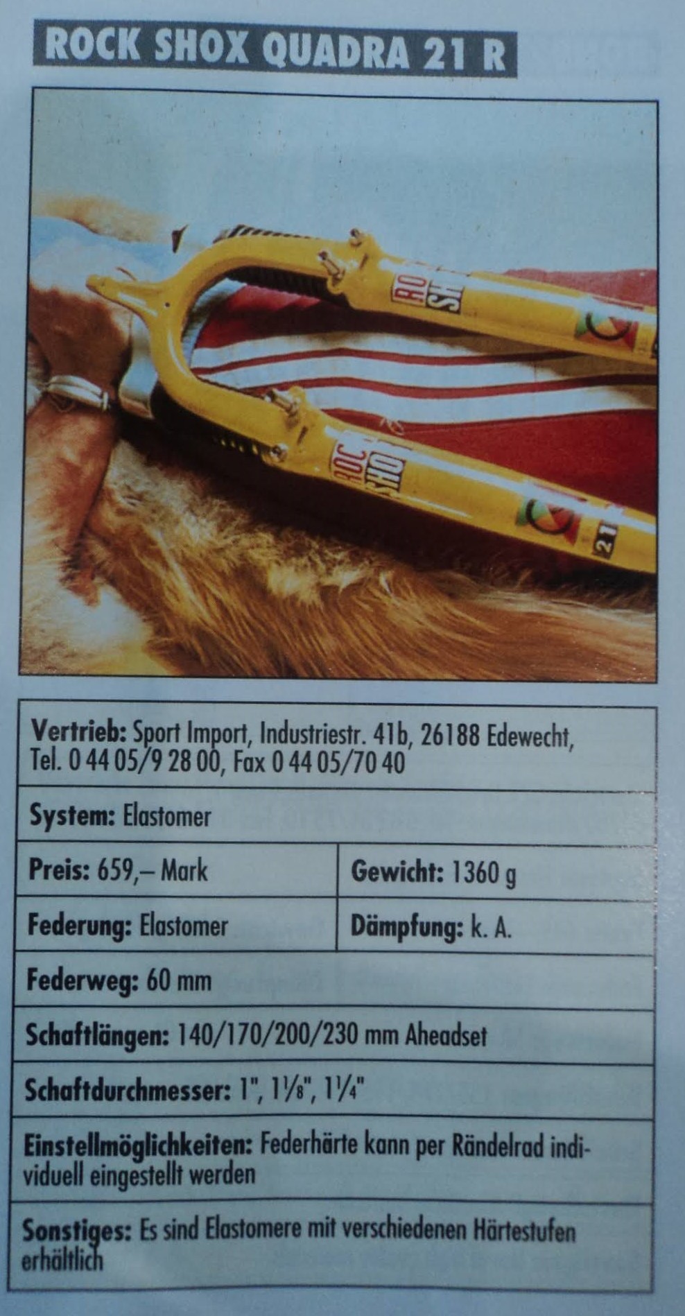 Rock Shox Quadra 21R – Retro Forks Bike