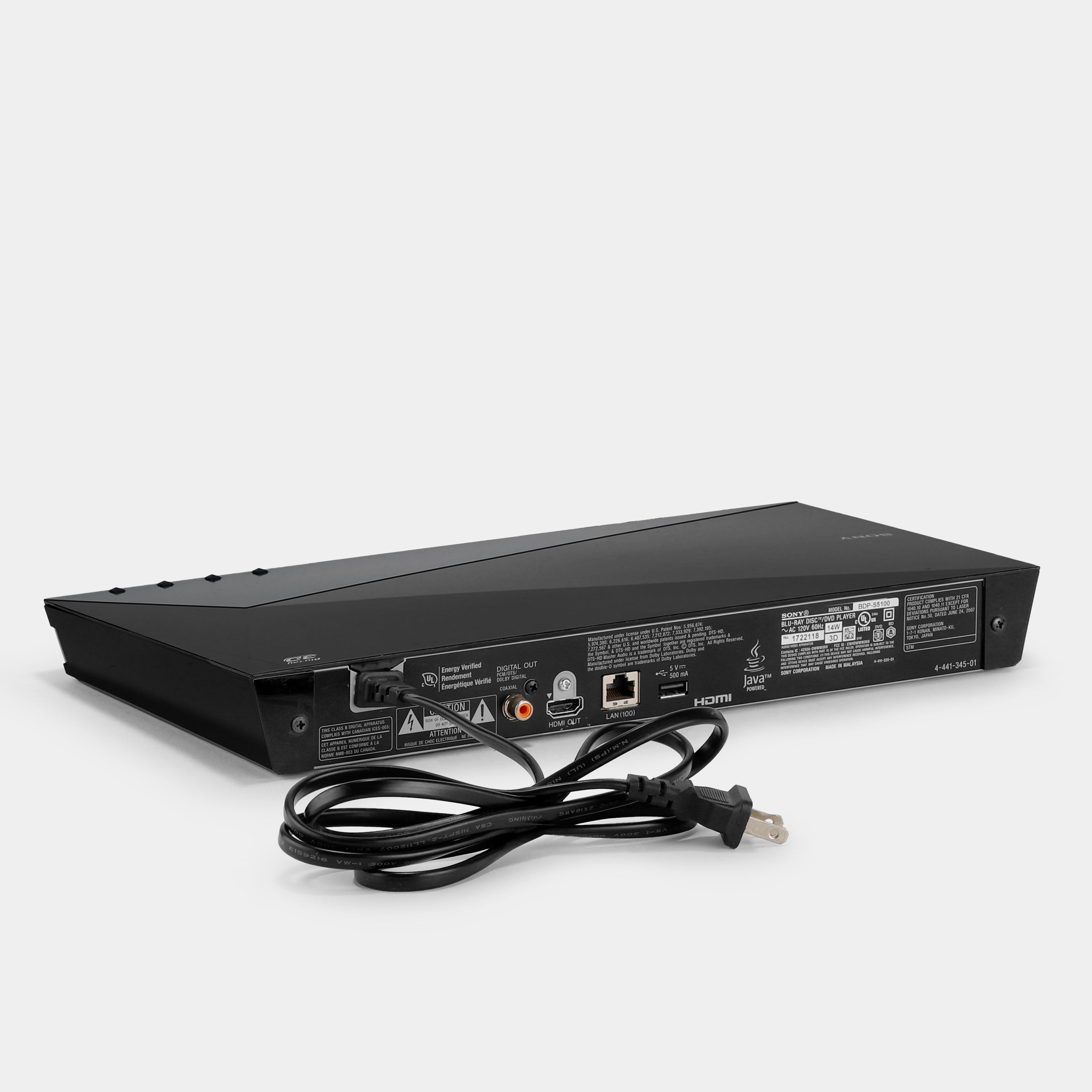 Sony BDP-S5100 Blu-Ray DVD Player (B-Grade)