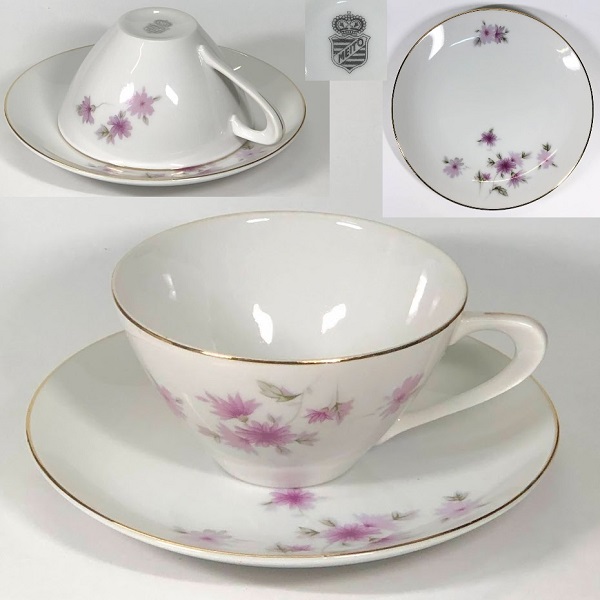 名陶花柄カップ＆ソーサーR1476 : 昭和レトロポップ食器雑貨
