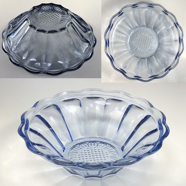 Y2680-1 時代レトロ 赤縁ガラス 大型コンポート 皿 サイン入り #6