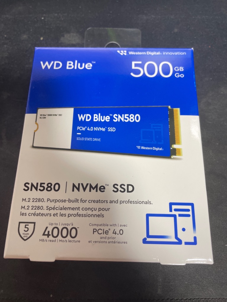 WDS500G3B0E [M.2 NVMe 内蔵SSD / 500GB PCIe Gen4x4 WD Blue SN580