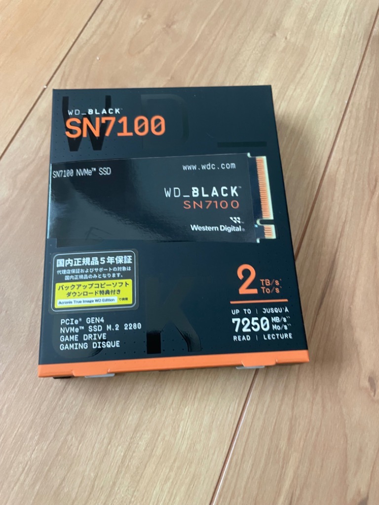 WDS200T4X0E [M.2 NVMe 内蔵SSD / 2TB PCIe Gen4x4 ヒートシンク非搭載