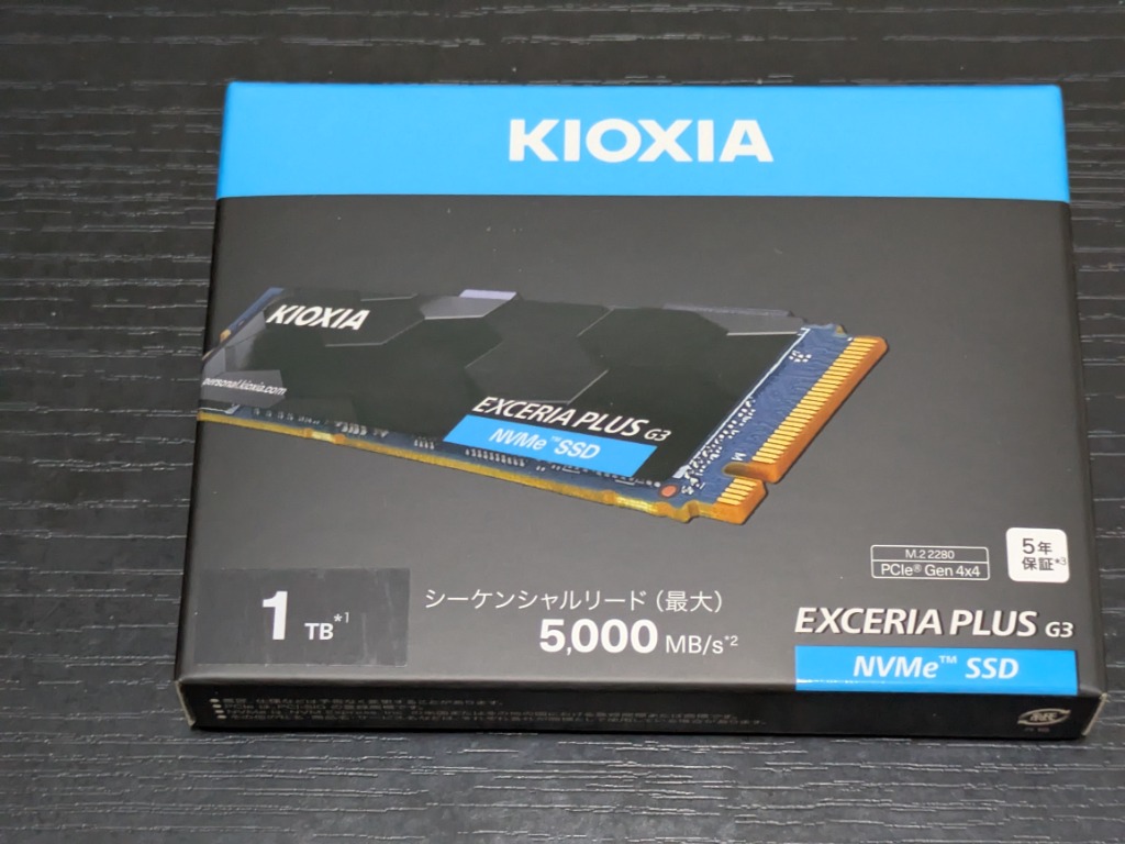 KIOXIA SSD-CK1.0N4PLG3J [EXCERIA PLUS G3 M.2 Type2280 NVMe 1TB