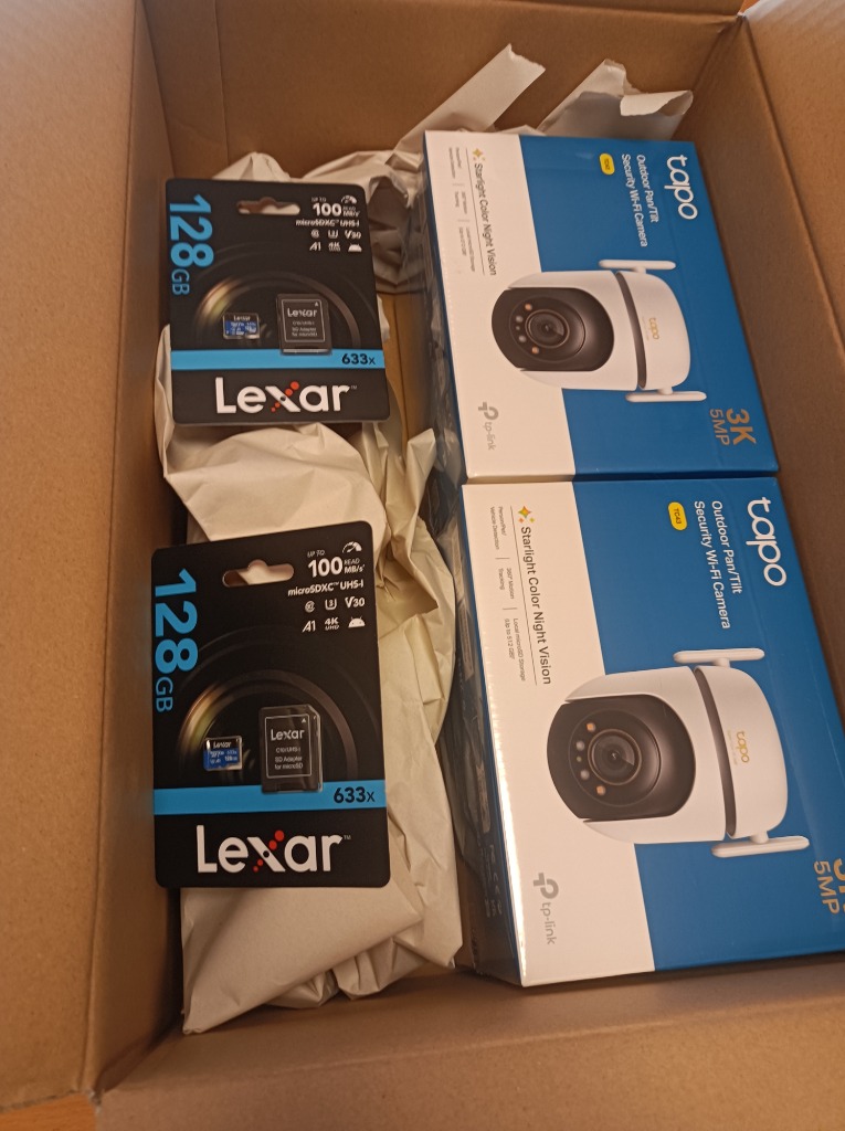 Tapo TC43 ＋128GBmicroSDカードセット】500万画素 3K 5MP 自動追尾