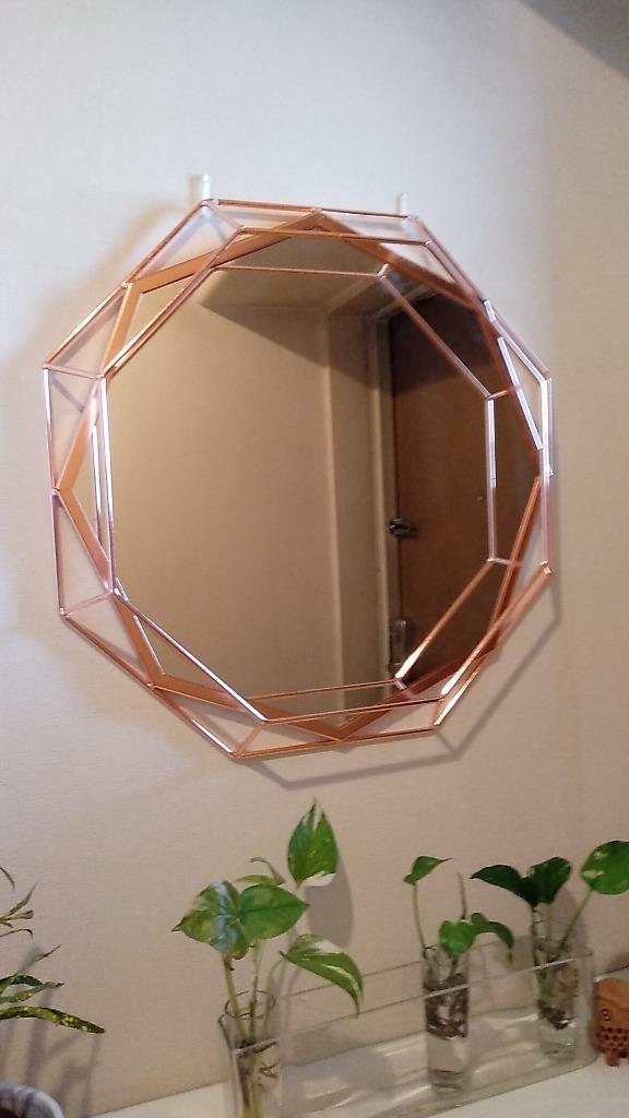 Francfranc（フランフラン） 鏡 リナ ウォールミラー ピンクゴールド