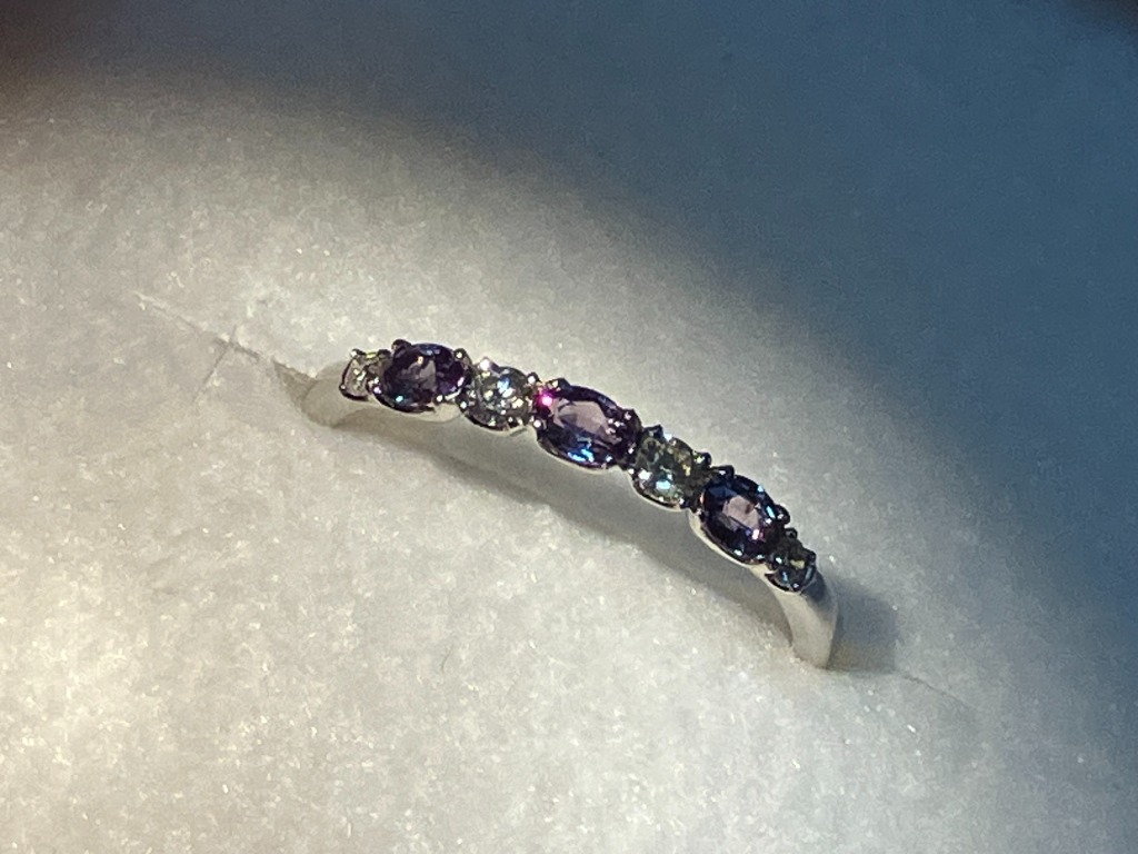 アレキサンドライト 指輪 リング 天然 プラチナ 新品 レディース