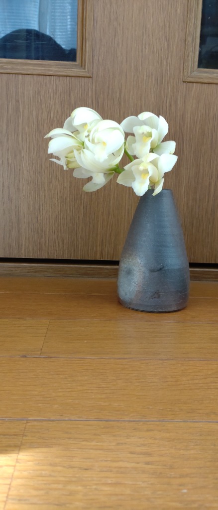 ○フラスコ花入(大)/津軽金山焼 金山焼 花器 花入れ 花瓶 花 ギフト