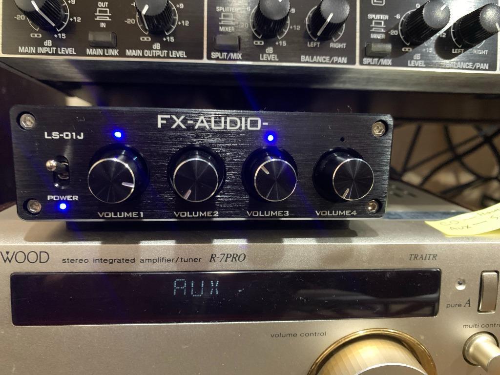 FX-AUDIO- LS-01J [ブラック] 4chラインスプリッター ＆ プリアンプ