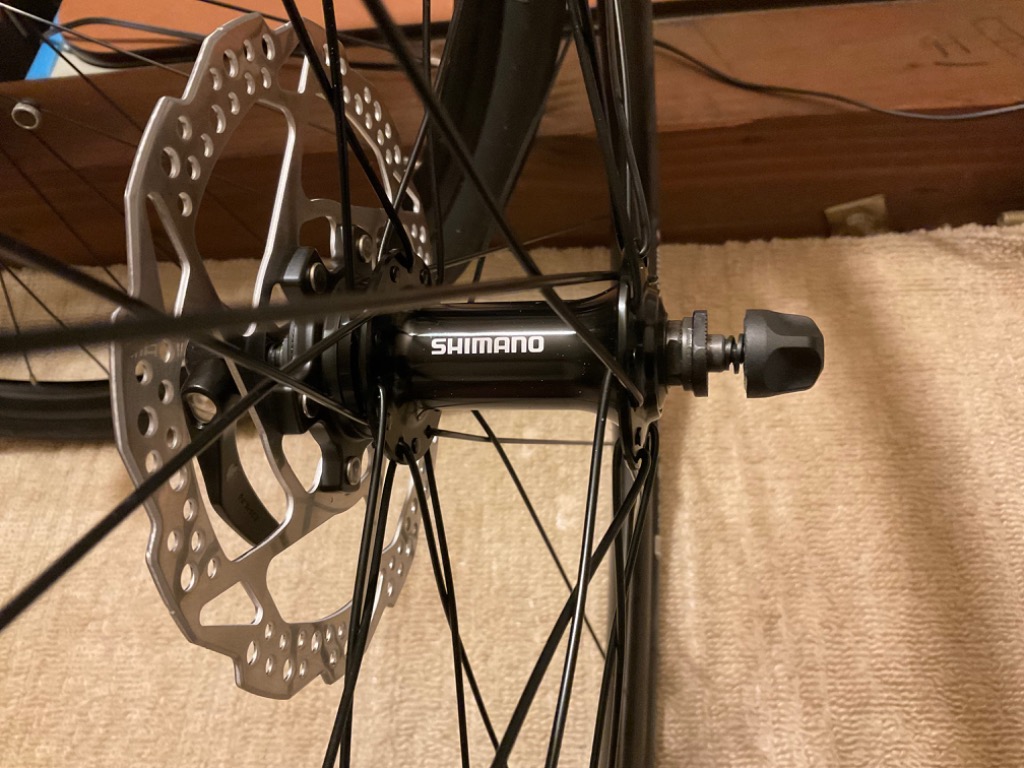 シマノ（SHIMANO） WH-RX010 ブラック フロントのみ OLD：100mm 700C