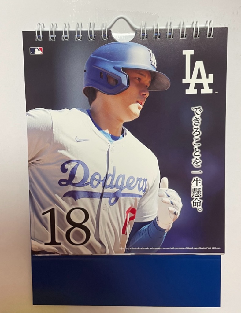 2026年 MLB公式 ドジャース 大谷翔平選手 万年 日めくりカレンダーの