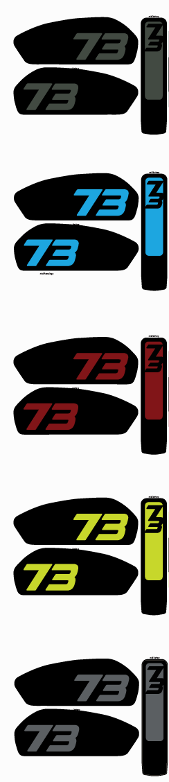 Adventure style 3pc battery Replica decals for Super 73 R / Rx