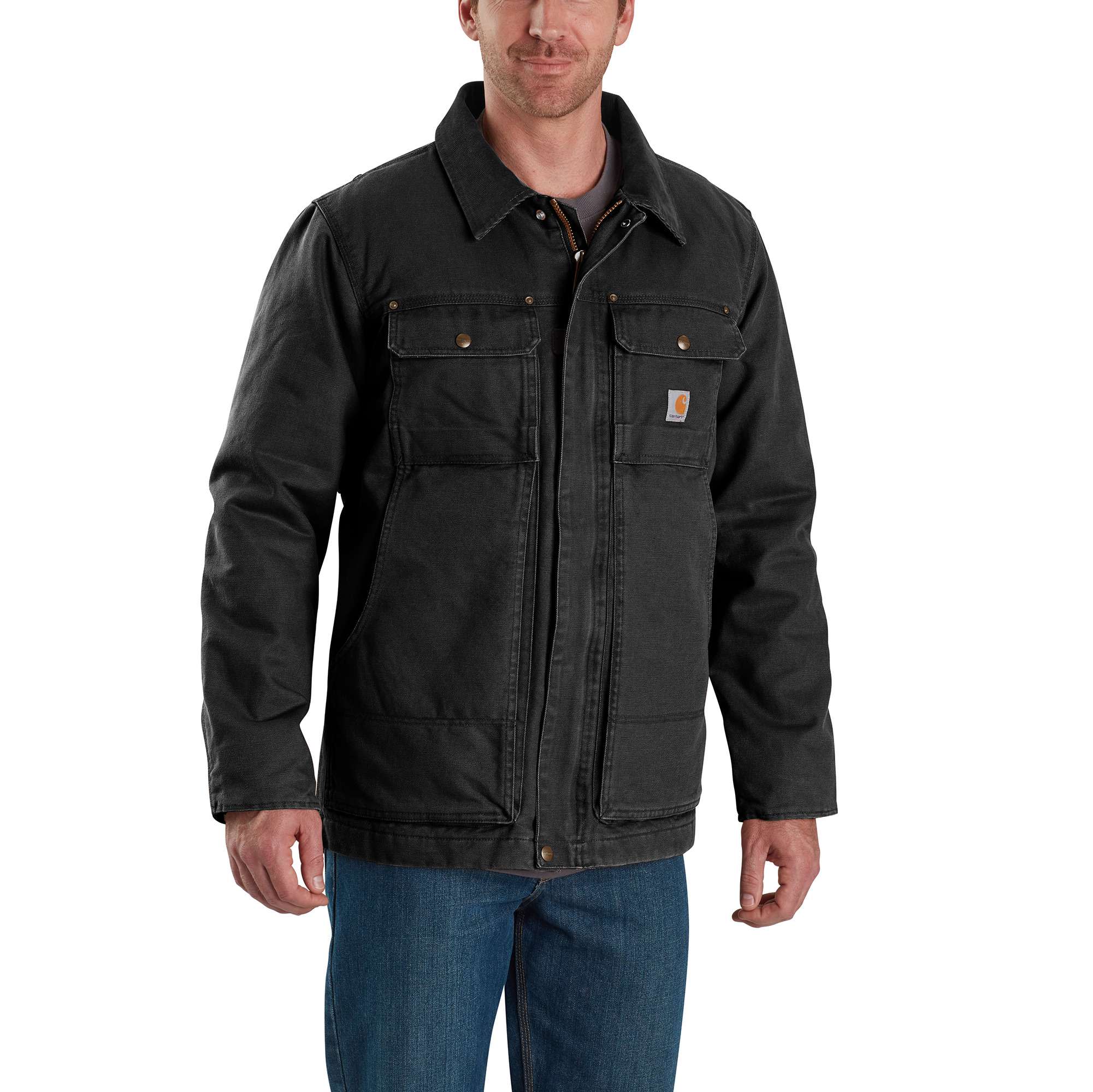 Full Swing® Relaxed Fit Washed Duck Insulated Traditional Coat - 3