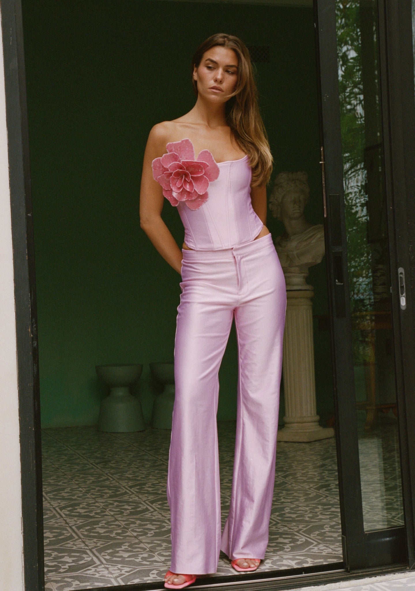 Cupids Pink Low-Rise Trouser – Rezek Studio