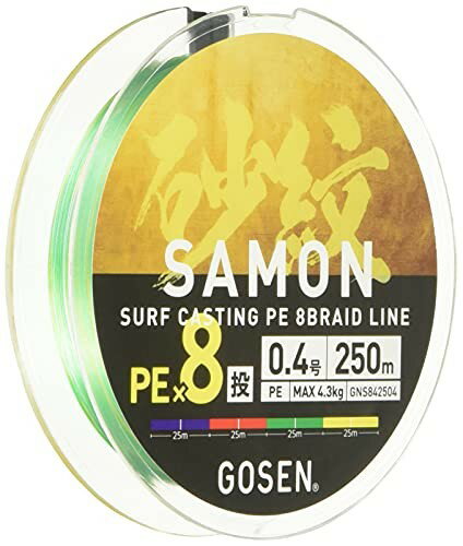 楽天市場】ゴーセン ゴーセン GOSEN 砂紋 PE×4 250m 0.2号 GNS442502