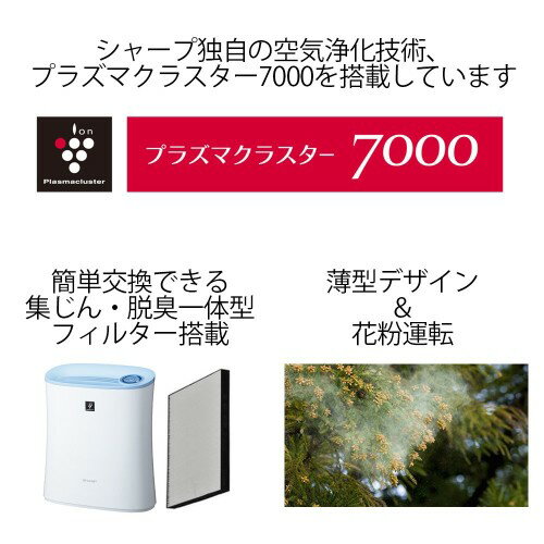 楽天市場】シャープ シャープ 空気清浄機 ブルー系 FU-H30-A(1台