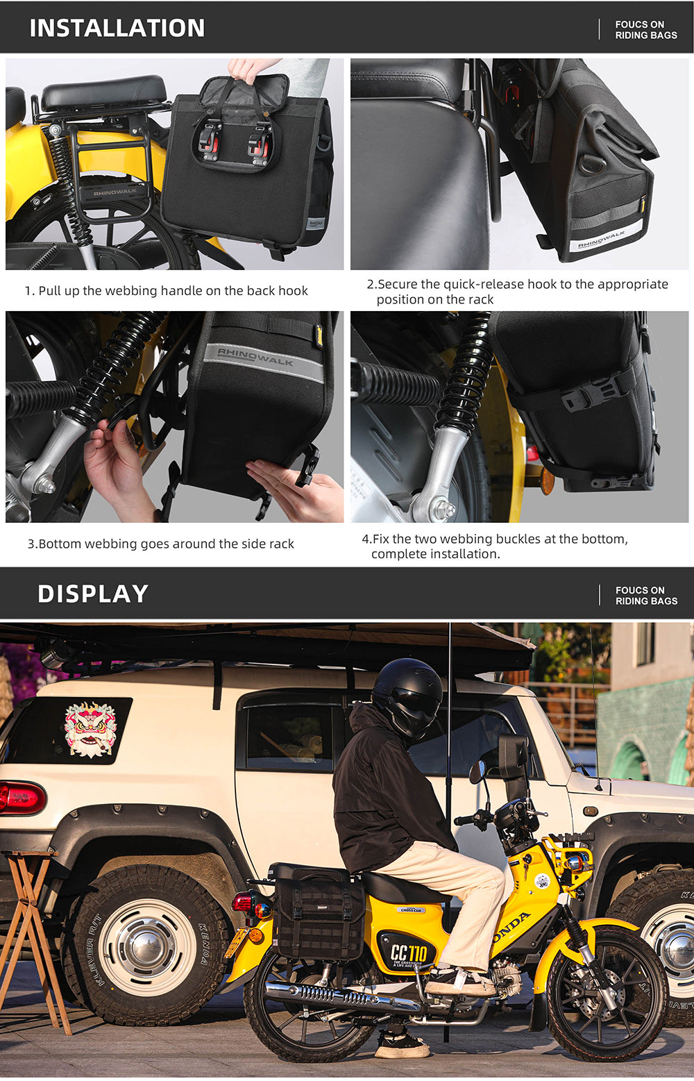 13l Motorcycle side bag – Rhinowalk Official Store