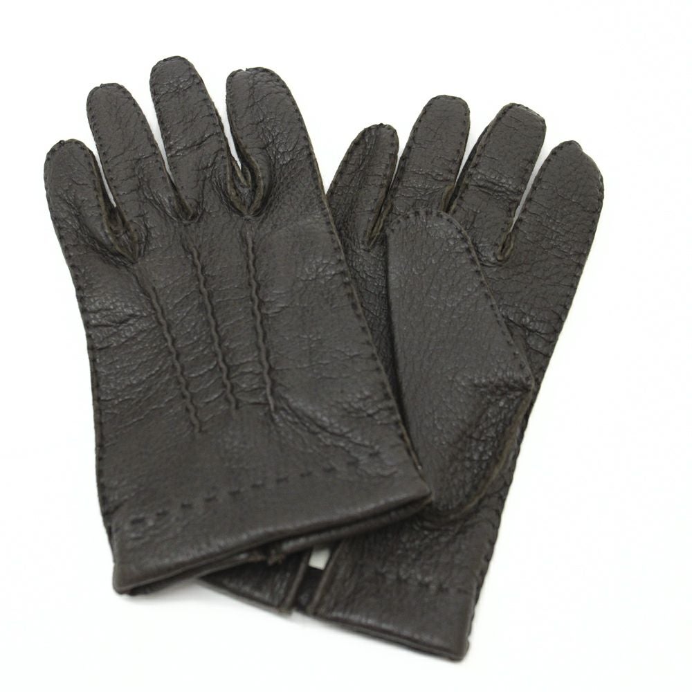 DENTS デンツ ペッカリー アンライニンググローブ BARK 【ブラウン